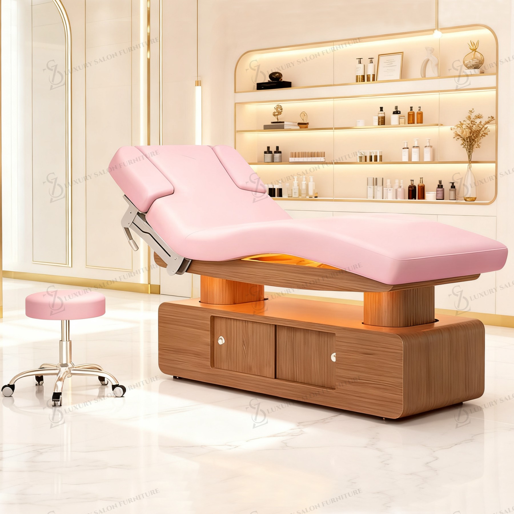 Wellness Spa And Salon - Роскошная розовая косметическая кровать с 3/4,
